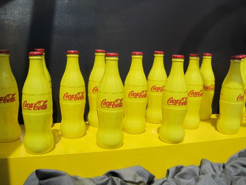 Yellow Coke Bottles! I bet inside the bottle its also yellow!